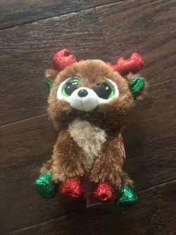 New $5 beanie baby reindeer named Fudge