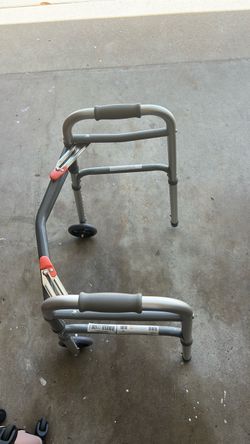 2 Button folding walker with wheels