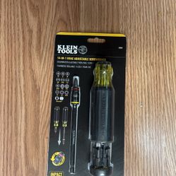 Klein Tools 14-in-1 HVAC Adjustable Length Impact Screwdriver with Flip Socket 32304