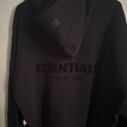 Essentials Hoodie Stretch Limo Black Size XL