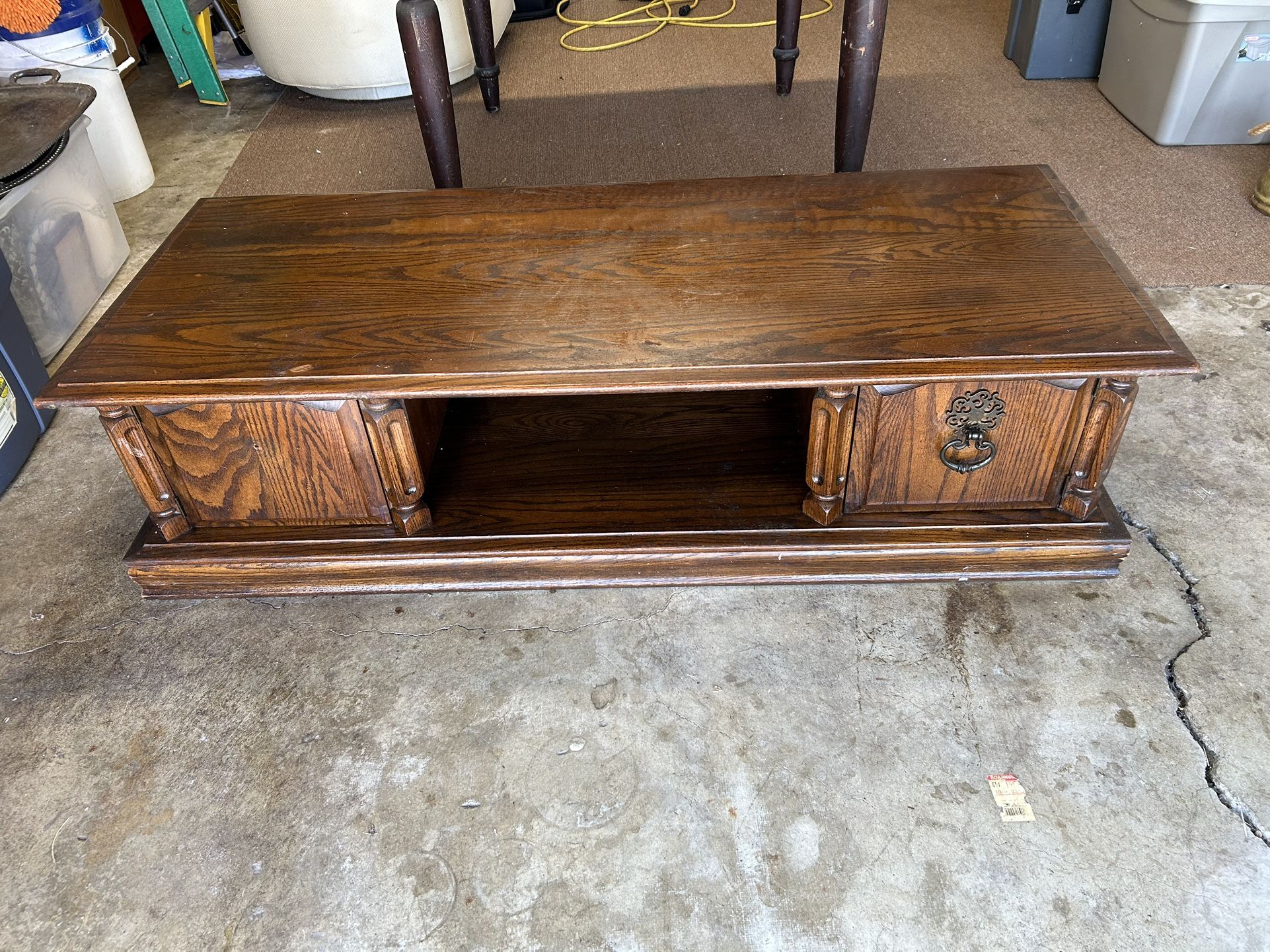 Wood Coffee Table With Matching End Table