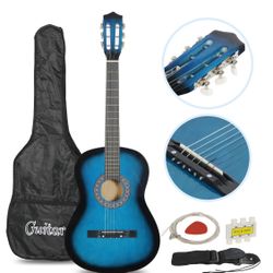 Acoustic Guitar With Pick, Extra Strings And Bag