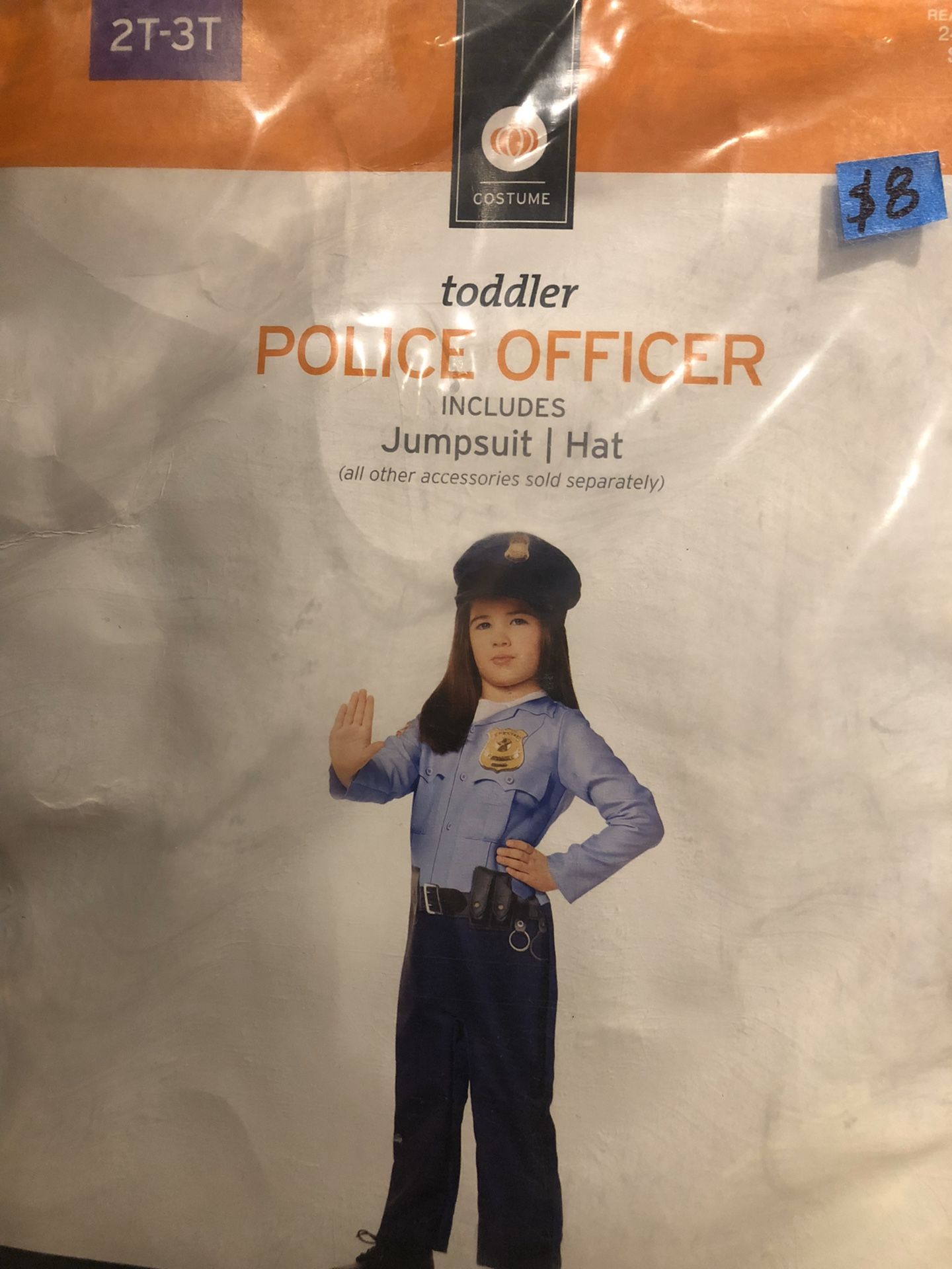 NEW Police Officer Halloween Costume size 2-3T (unisex)
