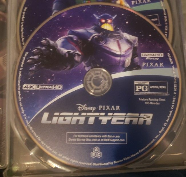 Disney Pixar Lightyear 4k Ultra Hd Disc Only