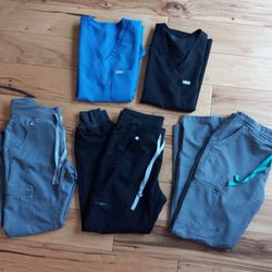 Figs Scrubs Lot Of 5 / 2 Zamora Joggers 1 Kade 2 Casma Top