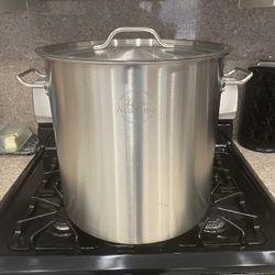 Kitchen Academy 53 qts. Stainless Steel Stock Pot with stainer basket