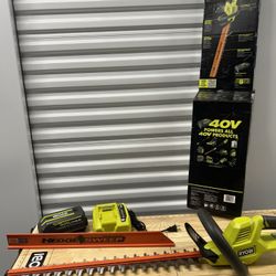 RYOBI 40V 24 in. Cordless Battery Hedge Trimmer with 4.0 Ah Battery and Charger
