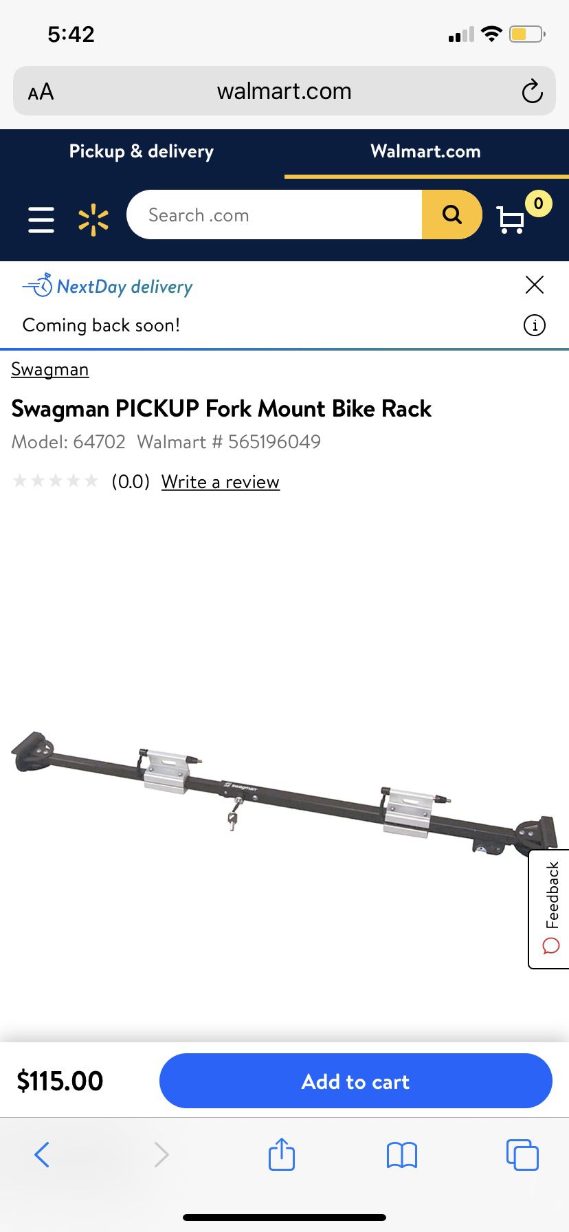 XportXpress pickup mount bike rack!