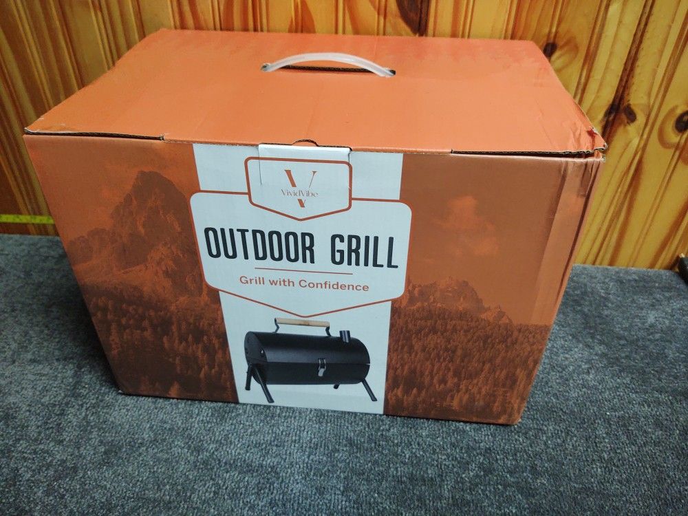 New Vivid Vibe Outdoor Portable Grill, 15 X 15 X 10