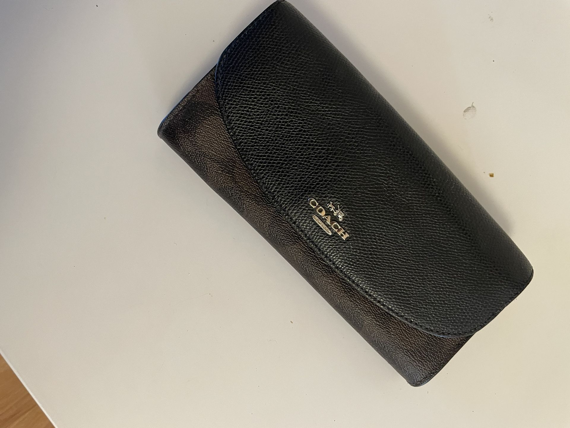 Dark Leather Coach Wallet