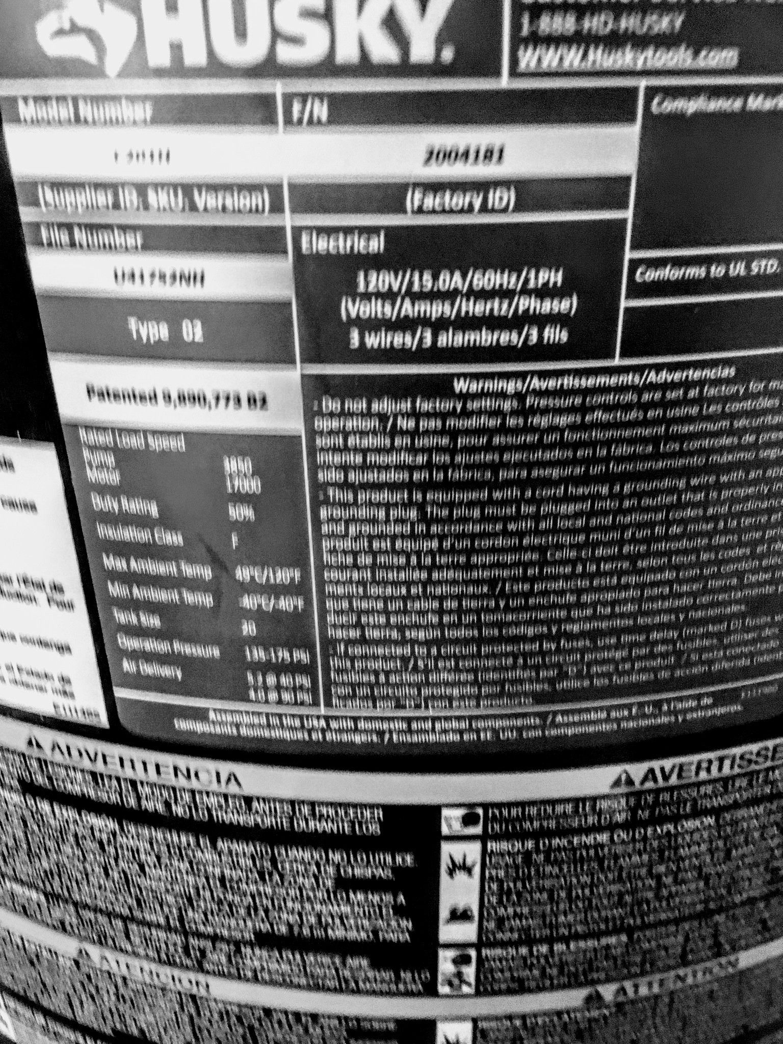 Husky 175 PSI air compressor for Sale in Mount Angel, OR OfferUp