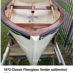 1972 Fiberglass Tender Sail/Motor/Row