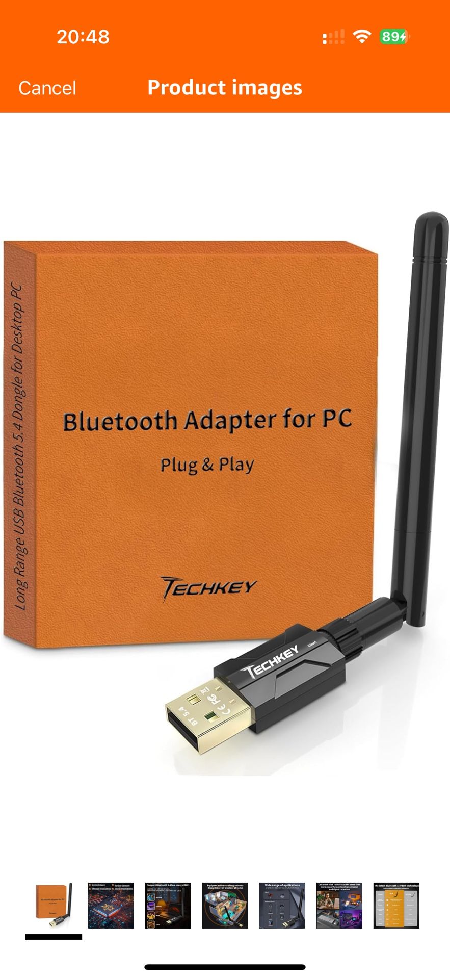 USB Bluetooth 5.4 Adapter for Desktop PC: Long Range 500FT Wireless Dongle with 5dBi Antenna Plug & Play for Laptop Windows 11/10/8.1, Pair BT Headpho