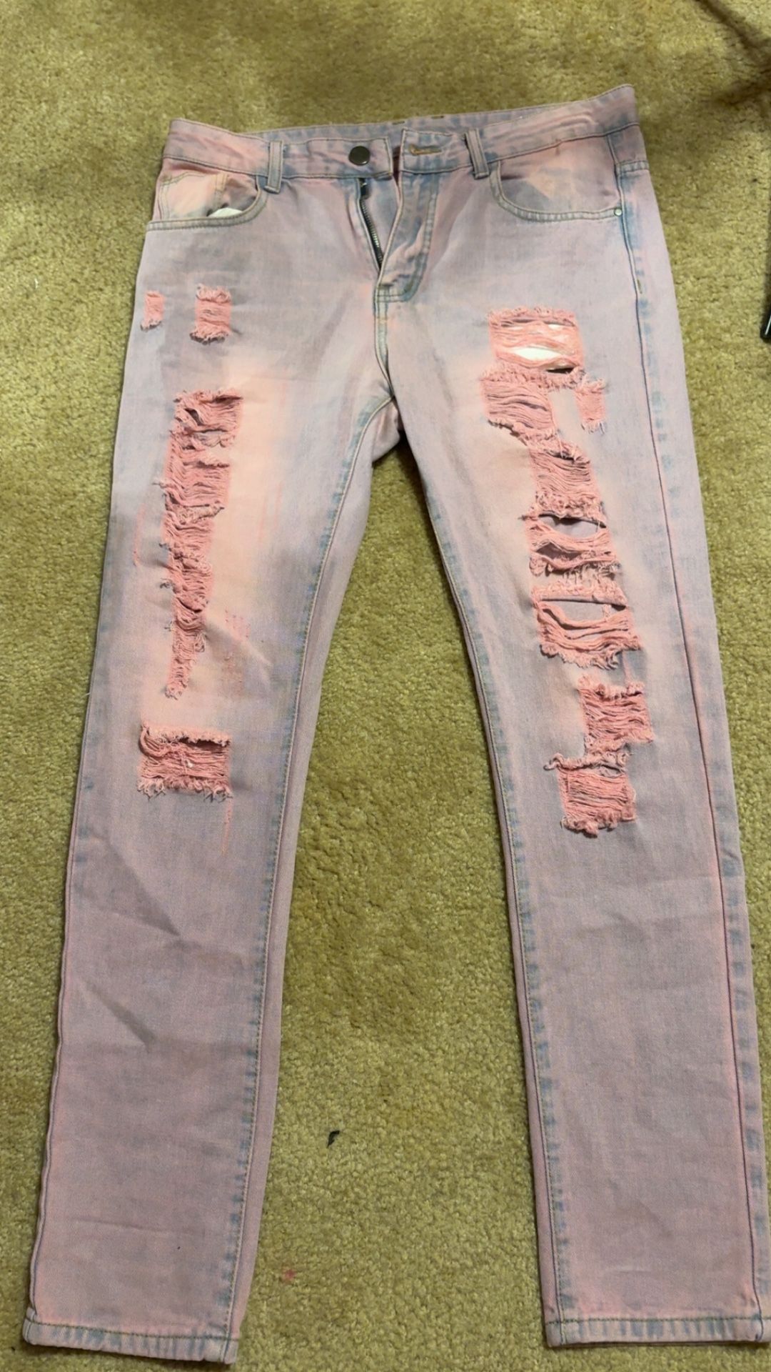 Pink And Purple Jeans From Shine Size 32 Men