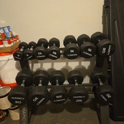 Marcy Dumbells With Rack 