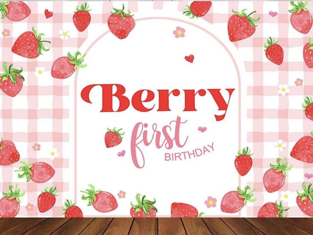 Berry First Birthday Backdrop