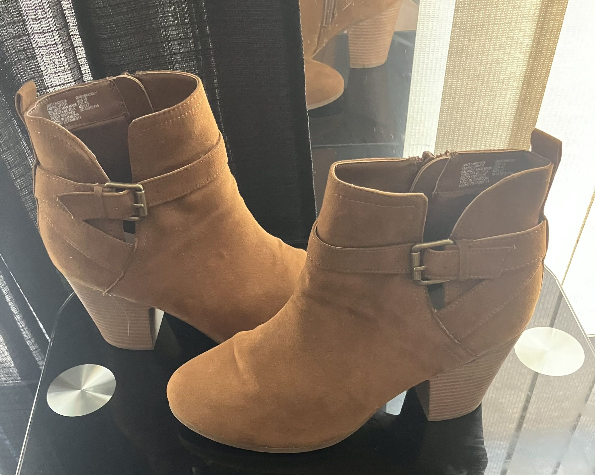 Time & Tru Brown Ankle Boots