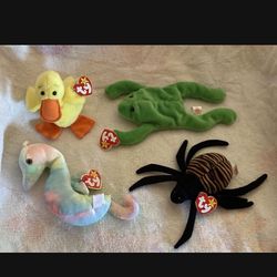 Ty Beanie Babies Rare  Authentic Set Of 4 $20