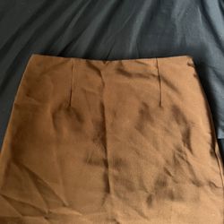 brown mini skirt 