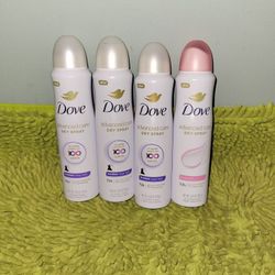 3 Invisible Sheer Fresh/1 Powder Soft 3.8oz Dove Deodorants Advanced Care Dry Spray 