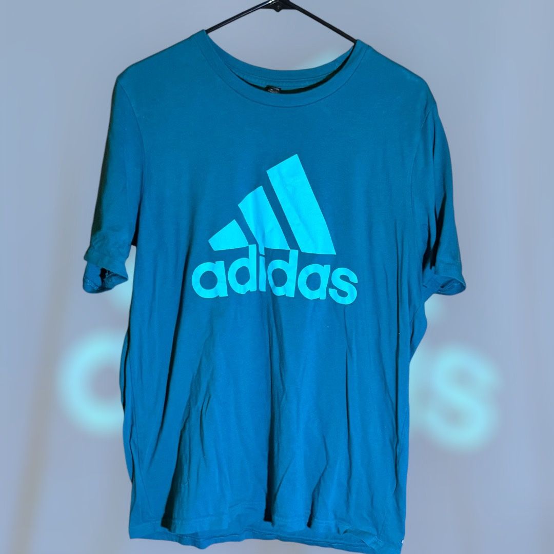 Adidas Athletic Tshirt Size Large Turquoise & Blue