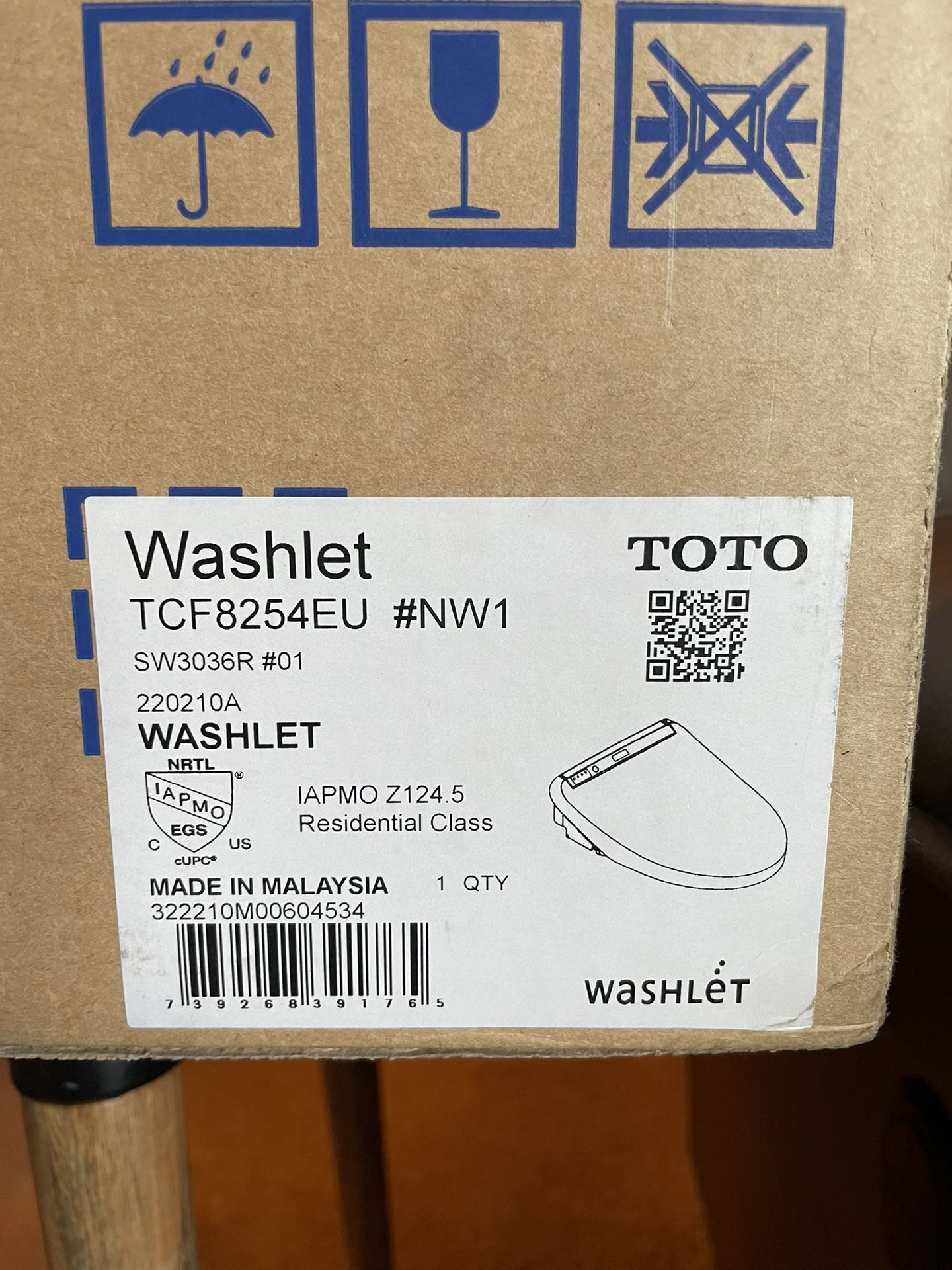 SW3036#01 Toto Washlet K300 Cotton White