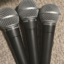 Shure SM58 dynamic microphones 3 Pack