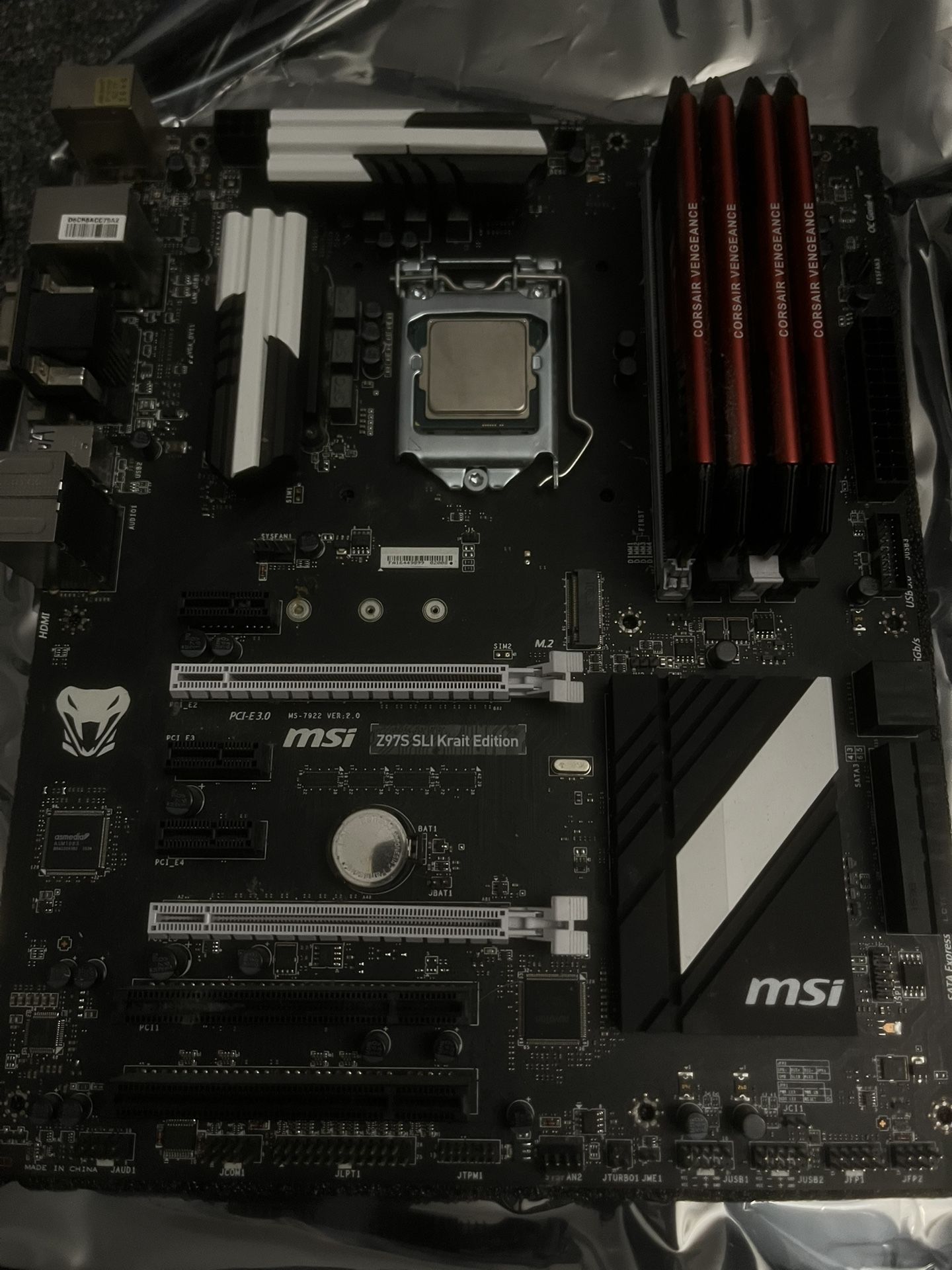 MSI Z97S Krait Edition COMBO - Intel core i7 4790k - Ram - Cooler Master 212 MOTHERBOARD COMBO