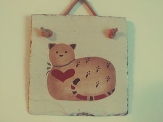 Decorative Folk Art CAT Wall Hanging