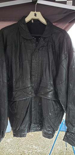 Men's Turkish leather jacket ( black) large
