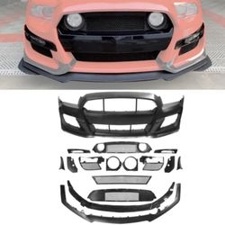 Fits 13-14 Ford Mustang Base & GT Front Bumper Cover Replacement PP GT500 Style