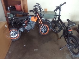 Spacewalk addistar electric dirt bike and 2 rad power e bikes