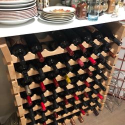 Stacking Wooden Wine Rack (100 Bottles Plus)