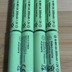 AA Rechargeable Batteries 3000 mAh 1.2V 8 Counts