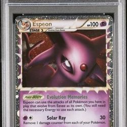 Pokemon Espeon Prime 81/90 - PSA 8 NM MT - HGSS Undaunted Holo Rare