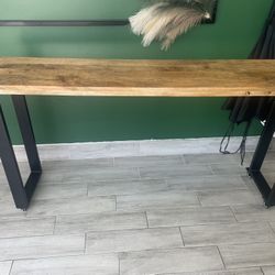 Wood console tables