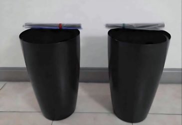 *** NEW LOW PRICE *** PAIR of 22" Black Self Watering Planters (2 for $60) @ Lasting Creations