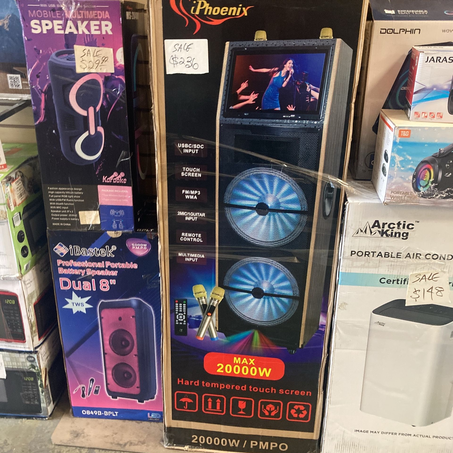Party Bluetooth Karaoke Speaker With Large Size Screen Display