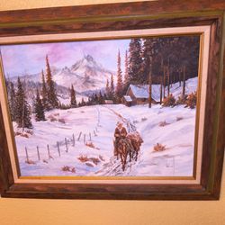 Original western cowboy painting