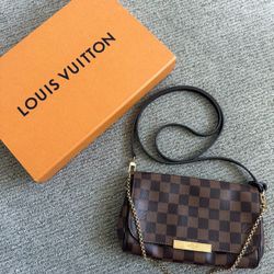 Authentic Louis Vuitton Damier Ebene Favorite PM