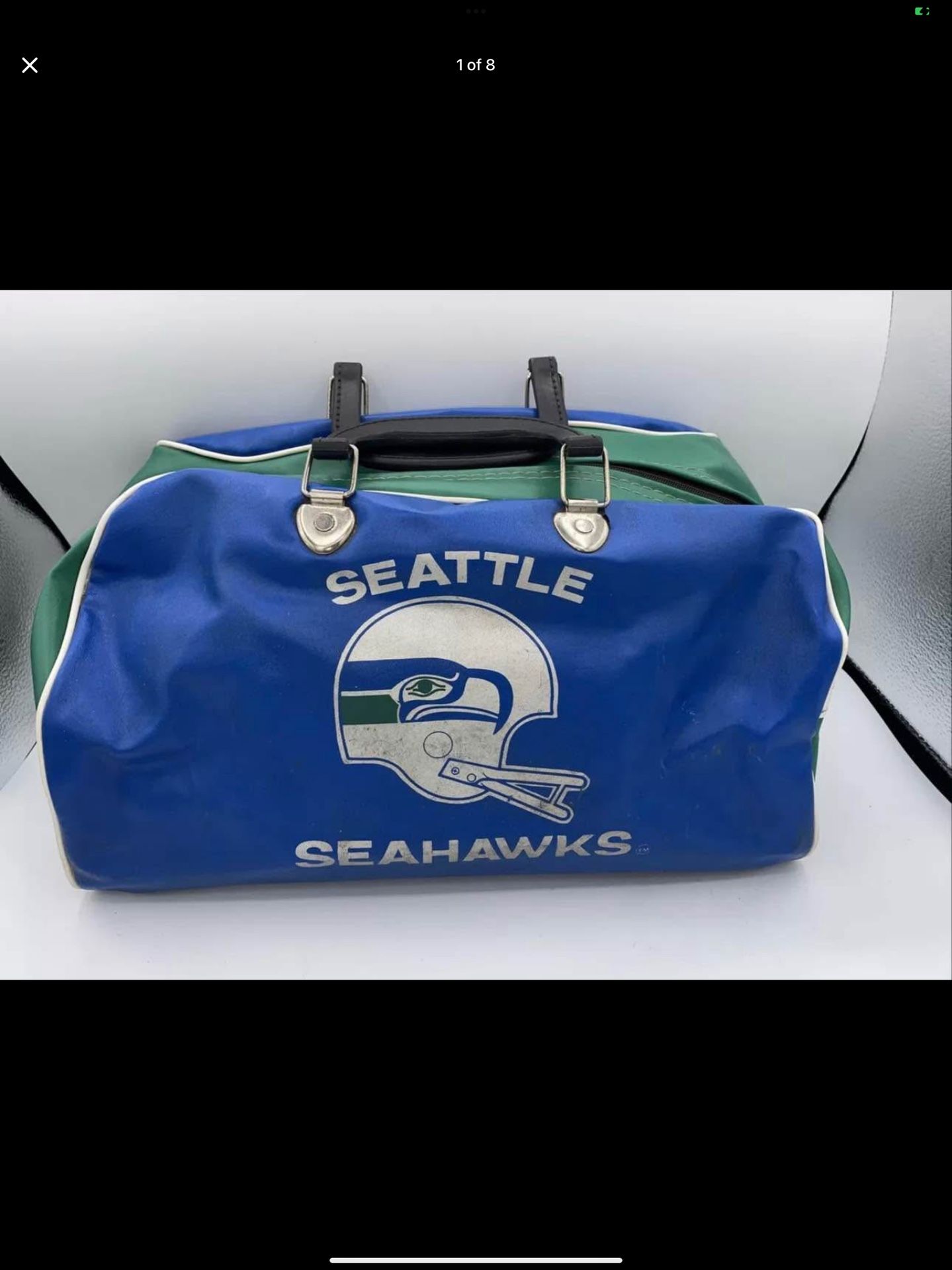 Seattle Seahawks Vintage 70s Duffle Gym Bag NFL Football Travel 15291