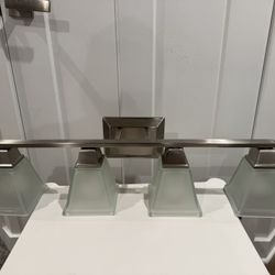 Four Light Wall / Bath Vanity Style Lights, Brushed Finish