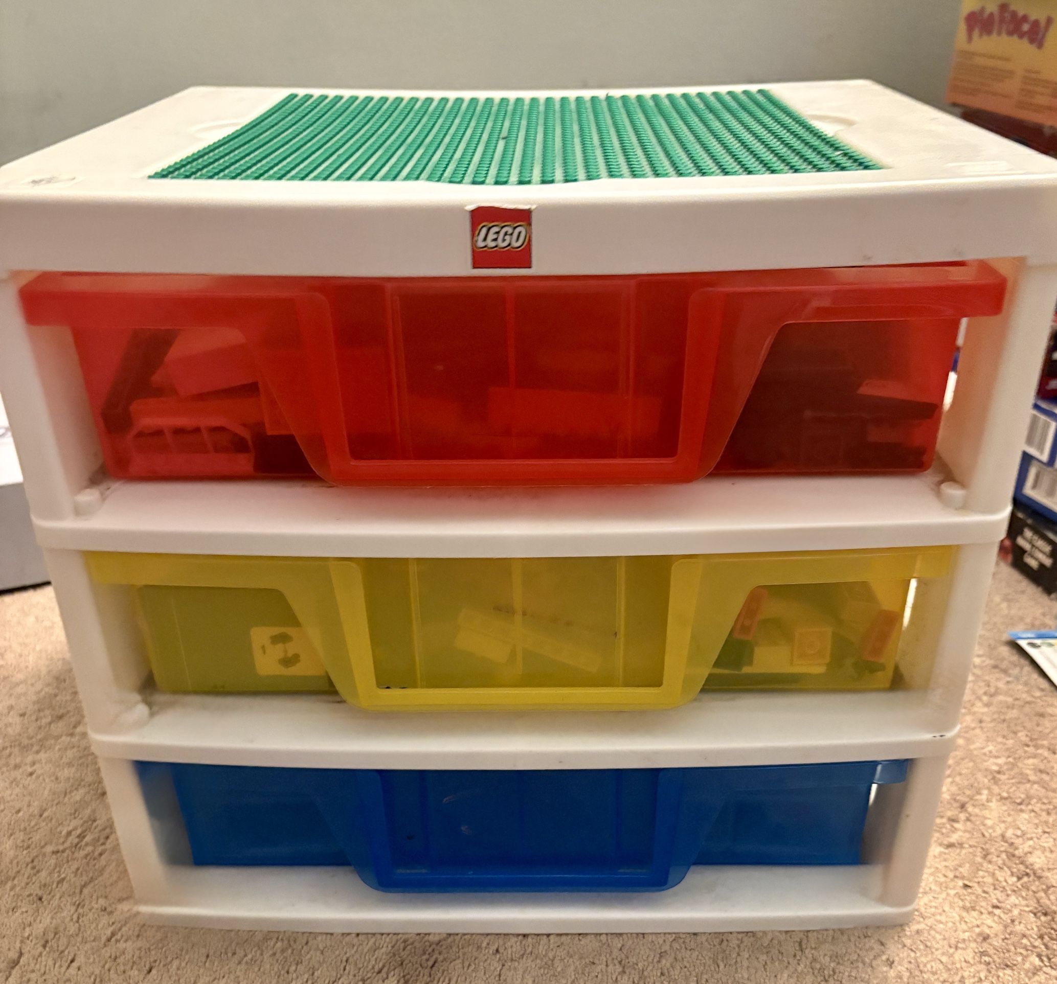 Lego IRIS 3 Drawer Storage Tower Bin Organizer - VINTAGE Comes with pictures legos