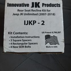 Jeep rear Seat Recline Kit 2007-2018