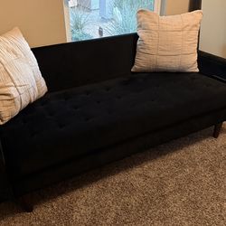 Black Velvet Couch