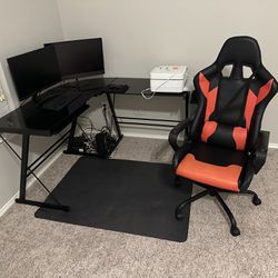 Computer, Computer Desk, And Chair