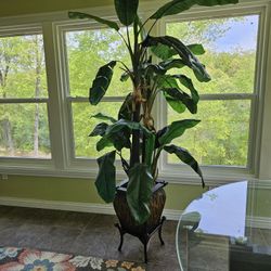 Large Artificial Tropical Plant With Stand