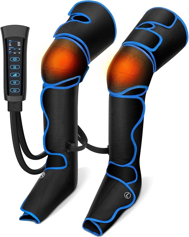 Leg Massager, Leg Massager with Air Compression for Circulation, Relaxation and Pain Relief with 6 Modes 3 Vibration,