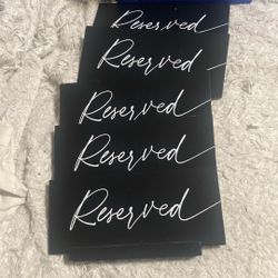 Reserved Signs For Table Tops
