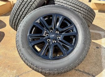 WE DELIVER 4x 20" OEM Black 2026 Ford F150 Wheels Hankook A/T 275/60/20 99% Expedition
